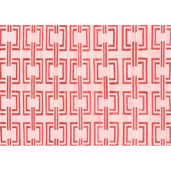 Ahgly Company Indoor Rectangle Solid Red Modern Area Rugs, 6' x 9'