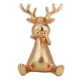thumbnail image 1 of Estatua de ciervo Zulema Estatua Moderna Animal Oro, 1 of 5