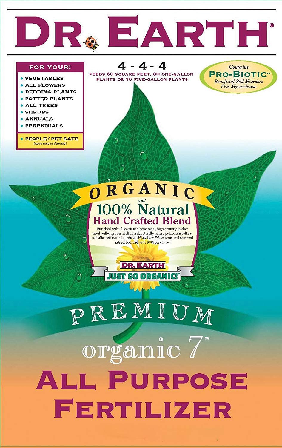 Dr. Earth Organic & Natural Premium Gold All Purpose Plant Food, 4-4-4 Fertilizer, 4 lb. - image 3 of 10