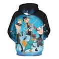 thumbnail image 3 of Phineas And Ferb Unisex Adult Hoodie Casual Hooded Sweatshirt Pullover Novelty 3D Printed Sweater Jacket XL, 3 of 8
