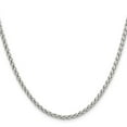 thumbnail image 2 of Stainless Steel Spiga Wheat Chain Necklace Chisel Polished 3 mm 22 inch, 2 of 4