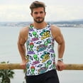 thumbnail image 6 of Goofa Space Monster Pattern Men's Workout Tank Top Slim-Fit Tank Quick Dry Fit Muscle Tank Top Beach Tank Top Bodybuilding Sleeveless T Shirt-3X-Large, 6 of 7