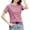 Purple, variant on pstuiky Women'S Tops Casual Short Sleeve Solid Color Summer Tops Comfy Loose Fit Crew Neck Athletic Shirts Women'S Workout Tops