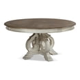 thumbnail image 5 of Furniture of America Clyde Wood 5-Piece Round Dining Table Set in Antique White, 5 of 9