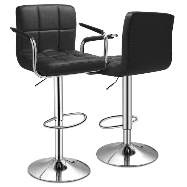 Magshion Swivel Bar Stool Set of 2, Adjustable Counter Height Barstools