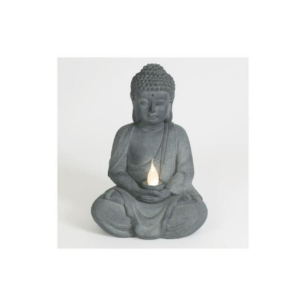 Luxen Home Meditating Buddha Gray Mgo Garden Statue With Solar Light Com - Meditating Buddha Garden Statue With Solar Light Luxen Home Meditating Buddha Gray Mgo Garden Statue With Solar Light Com - Meditating Buddha Garden Statue With Solar Light