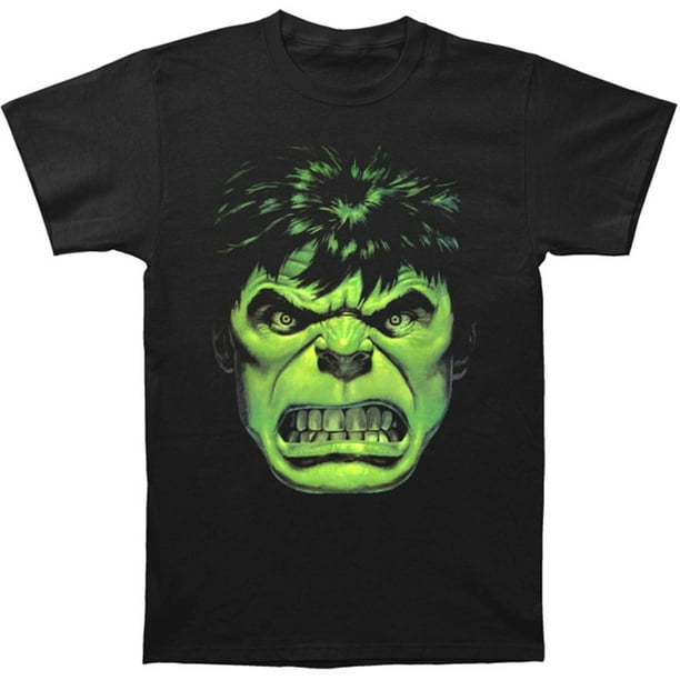 Hulk - Incredible Hulk Men's Angry Face T-shirt Large Black - Walmart ...
