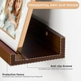 thumbnail image 4 of Long Floating Shelves for Wall, 48 inch Solid Wood Picture Ledge Shelf, Picture Shelf for Wall with Ledge, Floating Book Shelves for Living Room Bedroom Kitchen Nursery Decor, Walnut, Set of 2, 4 of 7