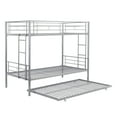 thumbnail image 4 of Harper & Bright Designs Twin Size Metal Bunk Bed with Trundle, Twin Over Twin Metal Bunk Bed Frame for Bedroom, Silver, 4 of 6