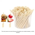 thumbnail image 2 of Brochetas de Bambú para Aperitivos Palillos Planos Accesorios Palillos de Alimentos para Bebidas Brochetas de Madera para Kebab, 2 of 7