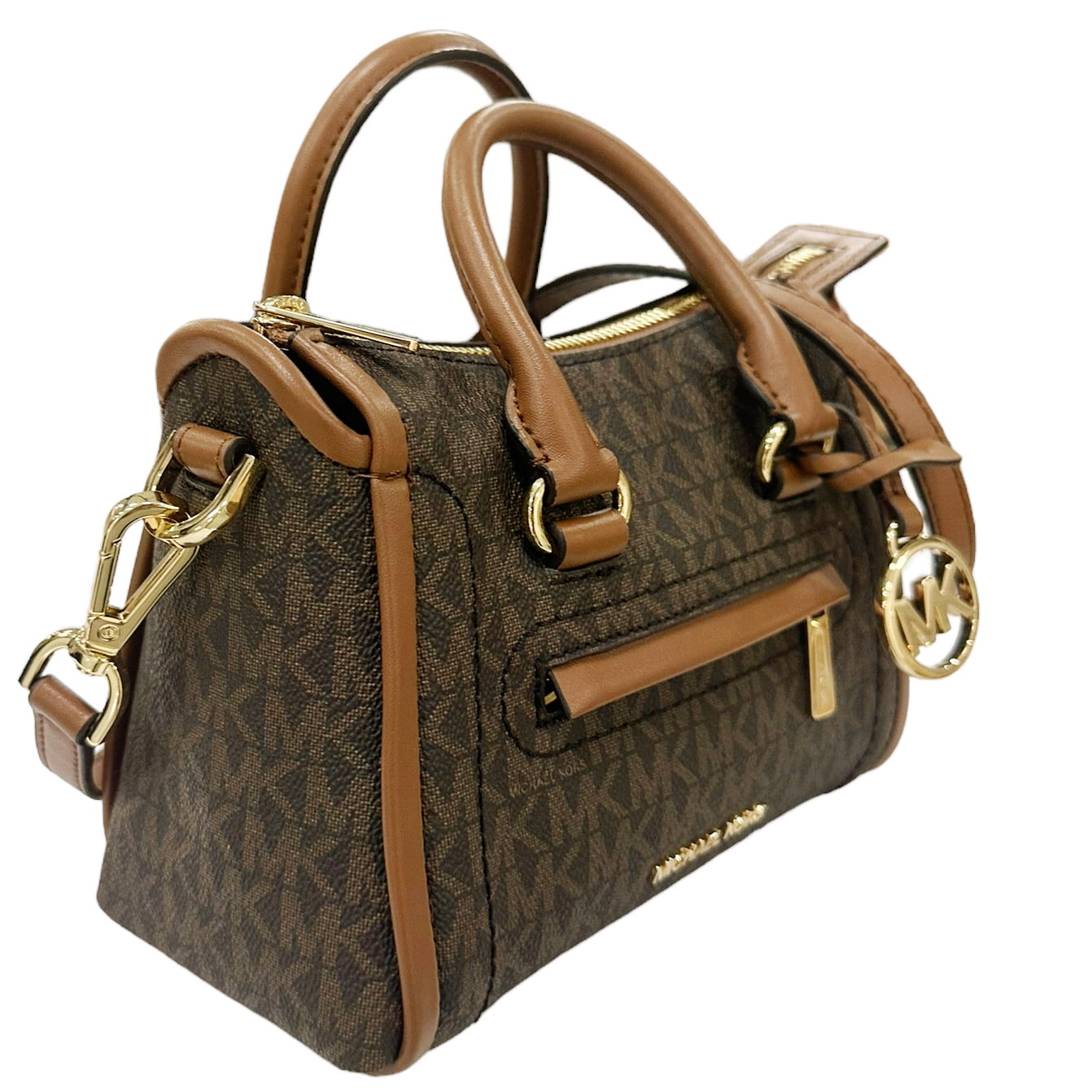 Michael Kors Leather Handbag Carine XS Cross Bag Top Zip Satchel