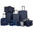 thumbnail image 1 of Juego de equipaje Travelers Club Riddock, 14 piezas, azul marino, 1 of 8