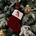 thumbnail image 2 of Christmas Stockings with Initial - Embroidered Monogram Letter Knit Stockings in Red White for Fireplace Mantel, Xmas Tree Decorations and Family Holiday Traditions, 2 of 3