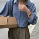 thumbnail image 4 of Women Loose Fit Blouse Button Down Long Sleeves Formal Work Shirt With Pocket Solid Color S-2xl NewXL, 4 of 5