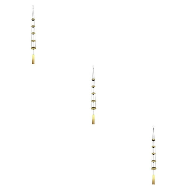 Monstrate Campana de viento resistente con campanas Hecha a mano para un disfrute duradero Amplia aplicación Campanas de viento 5 campanas oro Type1 NO1