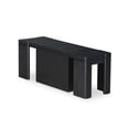 thumbnail image 4 of East West Furniture Xtenczar Banc Moderne Extensible, Fini Noir, 4 of 9