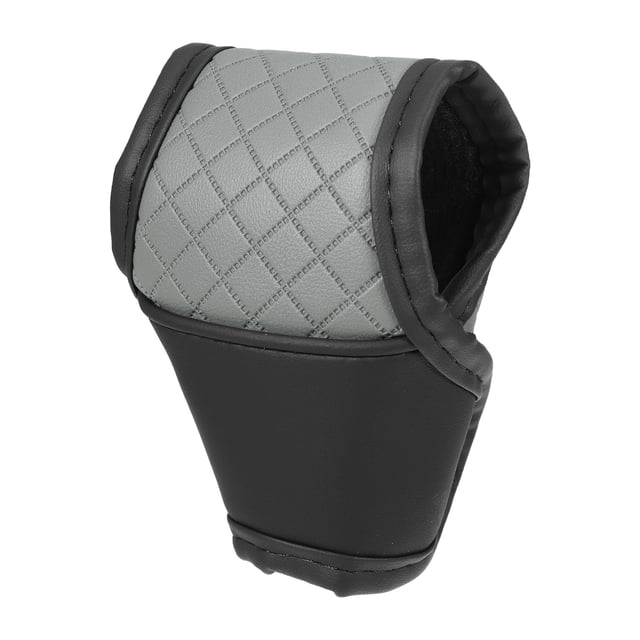 Funda universal para palanca de cambios de coche, funda para palanca de cambios, funda para palanca de cambios automática, moderna, piel sintética, negro y gris