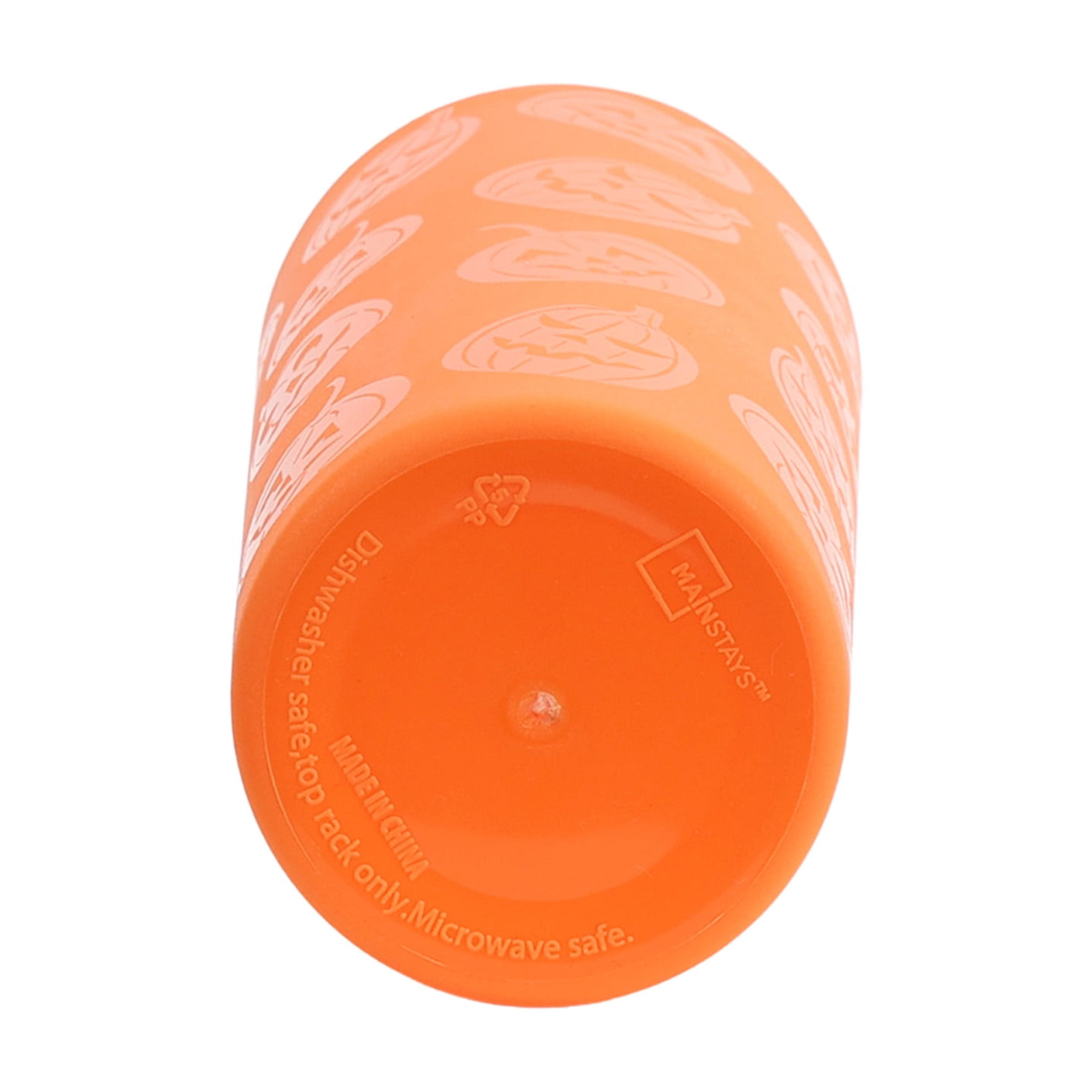 Mainstays 26 Ounce Round Plastic Etched Pumpkin Tumbler, Orange
