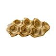 thumbnail image 3 of Soporte de cerámica para huevos, bandeja de almacenamiento para huevos, decoración de encimera, práctico contenedor para huevos, dispensador de huevos oro, 3 of 8