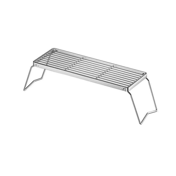 Campfire Grill Grate,Folding Portable Mini Grate Camping Cookware Pots Stand Bracket,Stainless Steel Camping BBQ Grill Grid for Outside Party