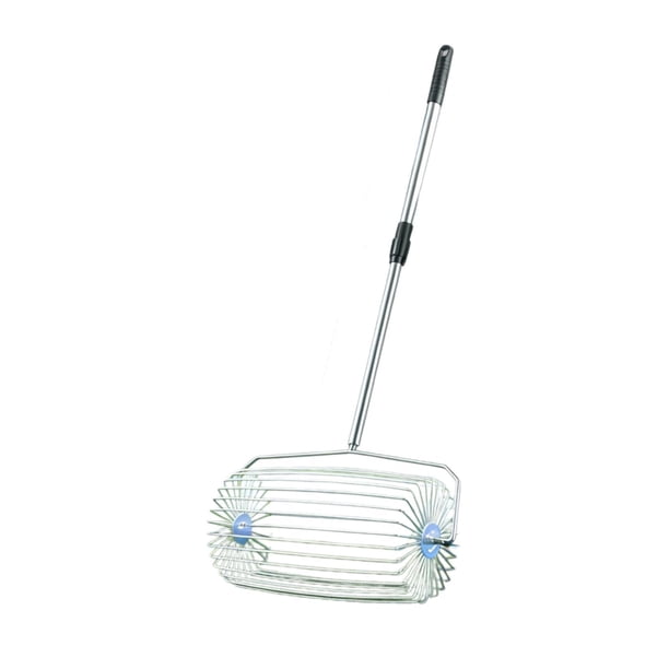Recogedor de pelotas de tenis plateado, herramienta de recogida rápida, contenedor resistente para accesorios, recuperador de pelotas de golf de acero