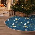 thumbnail image 6 of Daiia Various Lights Drawing Merry Christmas Tree Skirt , Xmas Large Lace-up Tree Skirt, Santa Snowflakes Rustic Home Decorations New Year Party Farmhouse Decor-48", 6 of 7
