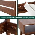 thumbnail image 4 of Acacia Callisto Solid wood bed frame & Nightstand - Queen - Walnut, 4 of 8