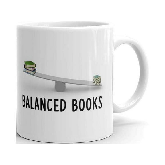 Balanced Books Accountant Bookkeeper Coffee Tea Ceramic Mug Office Work Cup Gift 11 oz