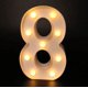 thumbnail image 1 of Luz de noche LED con letras luminosas, lámpara de batería con número del alfabeto inglés, 22cm, decoración romántica de fiesta de boda, Navidad, Diwali, 26, 1 of 4