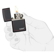 Zippo Black Matte with Red Border Pocket Lighter