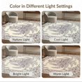 thumbnail image 7 of ODIKA 6'x9' Washable Area Rug Purple Symmetrical Centerpiece Cascading Blossoms Ornate Lilac for Dining Room, Under Table, Office Décor, Non-Slip Chair-Friendly, 7 of 7