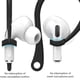thumbnail image 4 of pares de ganchos para la oreja diseñados para Apple Airpods, diseñados para Airpods Pro y diseñados para Airpods 1 y 2, antideslizantes, diseño ergonómico, construcción de TPU duradera, 4 of 5