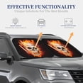 thumbnail image 4 of Gaeub Satanic Skull In Flames In The Darkness Foldable Auto Sun Blocker Visor, Sunshade for Car Front Window, Keeps Your Vehicle Cool - Medium, 4 of 7
