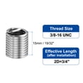 thumbnail image 2 of Uxcell 40pcs 3/8-16 UNC 2D Wire Thread Inserts 304 Stainless Steel Helical Type Repair Kit, 2 of 7