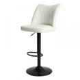 thumbnail image 6 of Swivel Bar Stools Set of 2,Height Adjustable Counter Stool,Modern Armless Faux Leather Barstool Chairs with Backs for Kitchen Island，White, 6 of 7