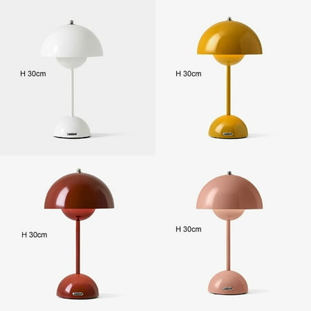 

WAGZOQN Beautiful Stylish Modern LED Rechargeable Mushroom Flower Bud Touch Desk Lamps for Bedroom Restaurant Cafe - Night Light Lamp - Decorative Gifts