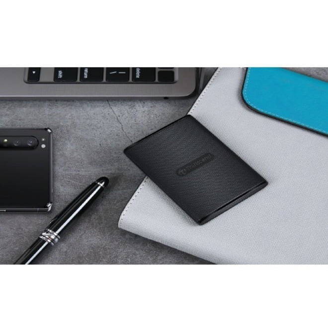 Transcend ESD270C - SSD - 500 GB - external (portable) - USB 3.1 Gen 2 - 256-bit AES - black
