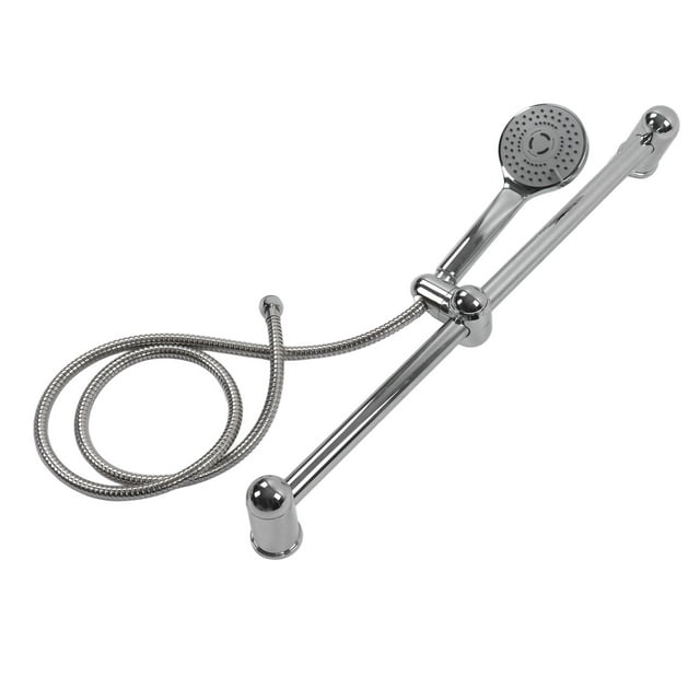 Shower Slide Rail Set 360 Rotation Adjustable Height With 1.5m Hose G1/2 304 Stainless Steel Shower System Shower Riser Rail Kit Shower Slide Bar Kit Shower Head Shower Faucet