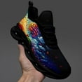 thumbnail image 3 of Coolcustomize Men's Black Breathable Sneakers | Colorful Heart Galaxy Print, Wide Fit, Couple Lace up Trainers, Lightweight Cushioned EVA Sole Running Shoes, Perfect Gifts for Valentine's Day, 3 of 10