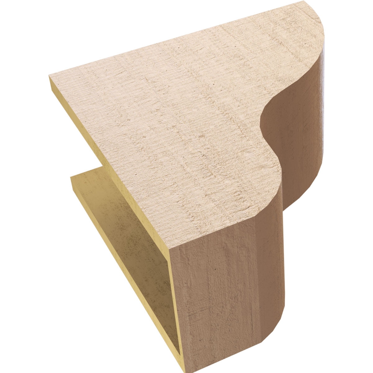 8"W x 16"D x 16"H Classic Greensboro Rough Cedar Woodgrain TimberThane Corbel, Primed Tan