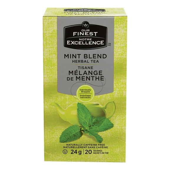 Tisane mélange de menthe Notre Excellence 24 g, 20 sachets de thé
