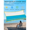 thumbnail image 3 of Gold Line Sun Shade Sail 12' x 16', Blue Color Block Rectangular Geometric Modern Rectangle Outdoor Sunshade Canopy, Waterproof UV Block Patio Covers for Garden Yard Beach, 3 of 9