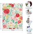 thumbnail image 4 of Pioneer Flower Floral Print Pattern Blanket,Comfortable Soft Flannel Throw Blanket,All Season,Warm Lightweight Blankets for Sofa Bed Couch Living Room Chair,30"x40", 4 of 4