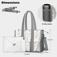 thumbnail image 5 of Teacher Tote Bag,White Ballerina Swan Pattern Teacher Utility Tote Bag,Large Work Tote Bags for Women with Multiple Pockets,Top Zipper Closure,13.8x10.6x6.7 Inch, 5 of 5