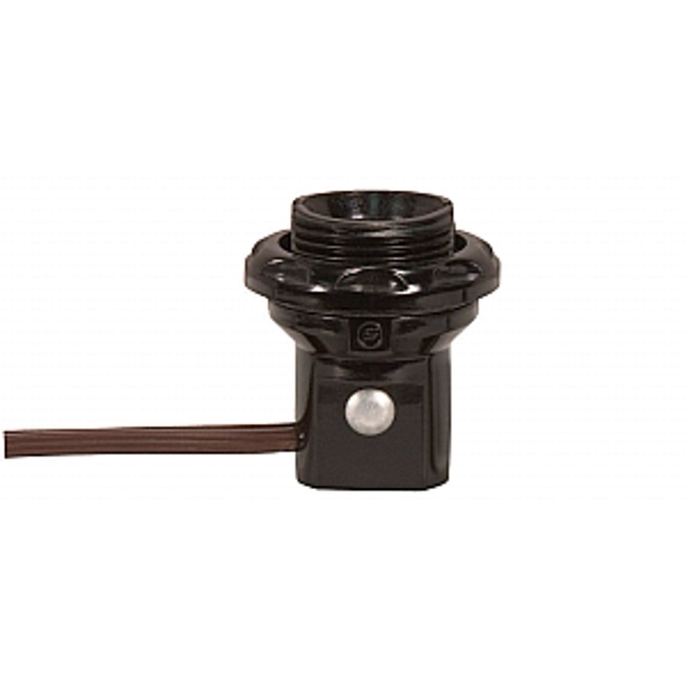 Satco Phenolic Threaded Candelabra Sockets with Leads / Rings