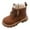 Brown, variant on DMDUOU Infant Boots Boy Autumn Winter Comfort Boots Lace-Up Work Boots High Top Ankle Shoes for Baby Girls Black 4-4.5Years