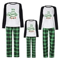 thumbnail image 2 of iHapHap Matching Family Christmas Pajamas Green Plaid Family Sleepwear Set, 2-3T-Kid, 2 of 6