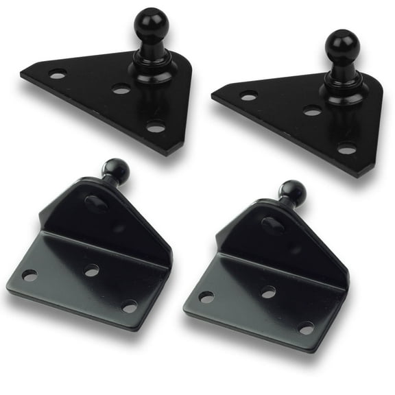 10mm Black Brackets 4 Pack Pb180b For Gas Lift Supports Struts & Springs Automotive Marine New for Shock - Lift Supports Depot PB180B-a