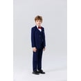 thumbnail image 5 of Wehilion Boy Slim Fit Suit Kids Formal Suits for Boys Jacket Vest Pants and Shirt Set,Navy, 5 of 5