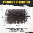 thumbnail image 3 of 8" Round Pro-Sweep Chimney Brush | Medium Duty Poly Bristles for Metal Chimney Pipes & Prefab Fireplaces | Flexible .050" Prostran Bristles | 3/8" NPT Thread | Stainless & Insulated Flue Safe, 3 of 7